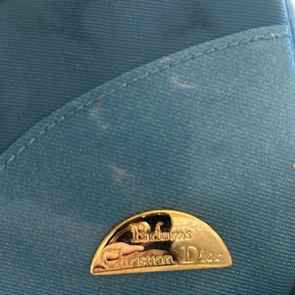 Christian Dior Parfums make up bag in canvas and plastic coated denim - Picture 3 of 8